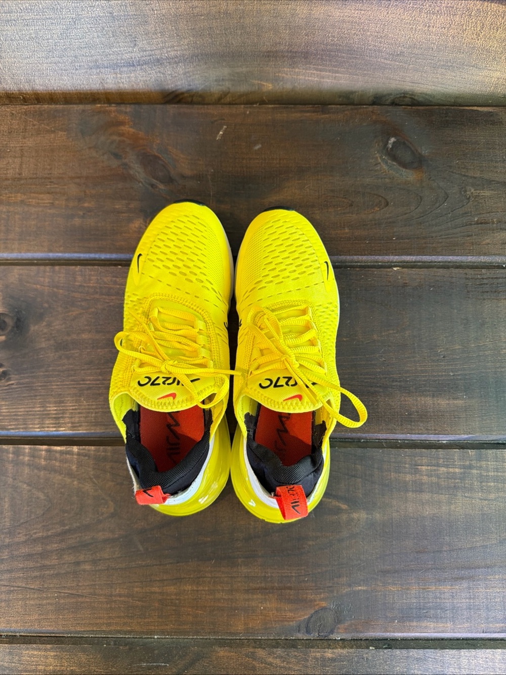 Nike Air Max 270 ‘Yellow Strike’ Sneakers Running Shoes Women Size 9 - Picture 6 of 12